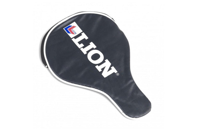 Lion Vinyl Table Tennis Bat Cover (Black/White) (One Size)