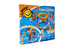 Go Play! 2 In 1 Sports Challenge Basketball Football Inflatable Pool Game 3y+