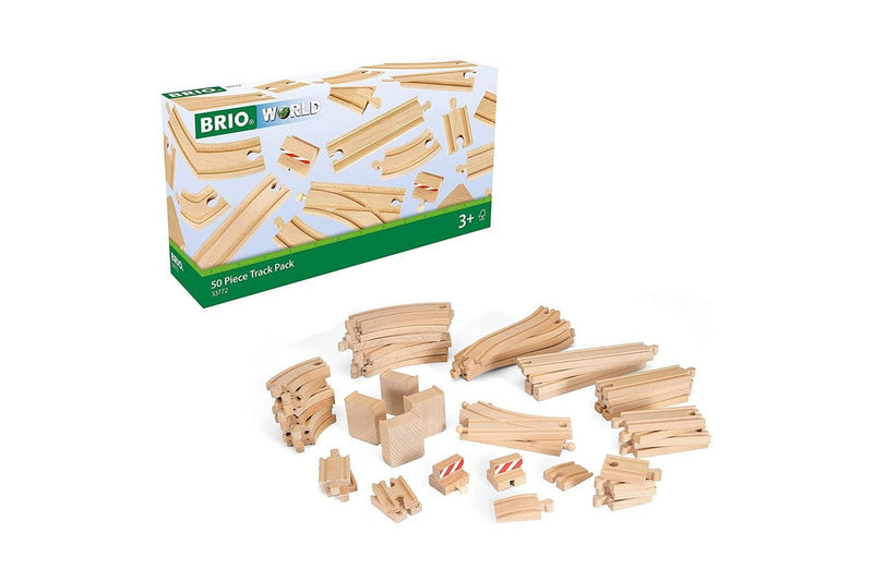 50pc Brio World Wooden Train Tracks Pack Play Set Kids Child Educational Toy 3y+