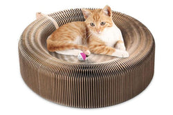 Collapsible Cat Scratcher Lounge Cardboard Bed