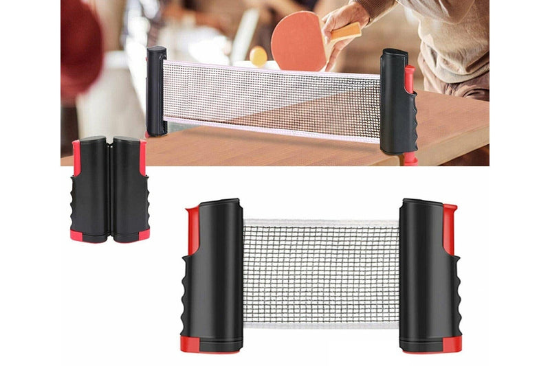 Table Tennis Kit Ping Pong Retractable Net Rack Portable Sports Training Indoor