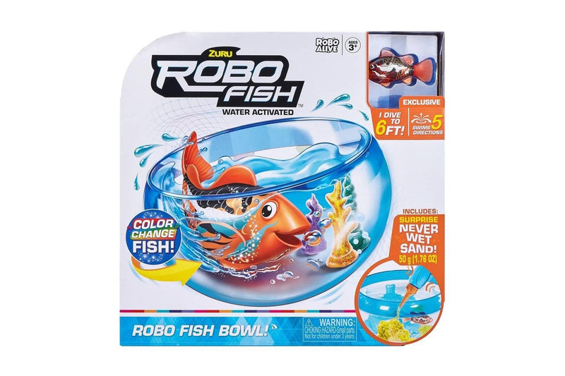 Zuru Robo Fish Playset Colour Changing Kids Interactive Play Toy Assorted 3y+