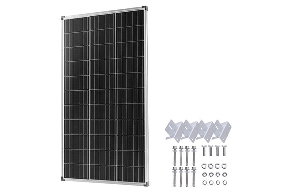 VoltX 160W Solar Panel Fixed + Solar Panel Mounting Z Aluminum Brackets