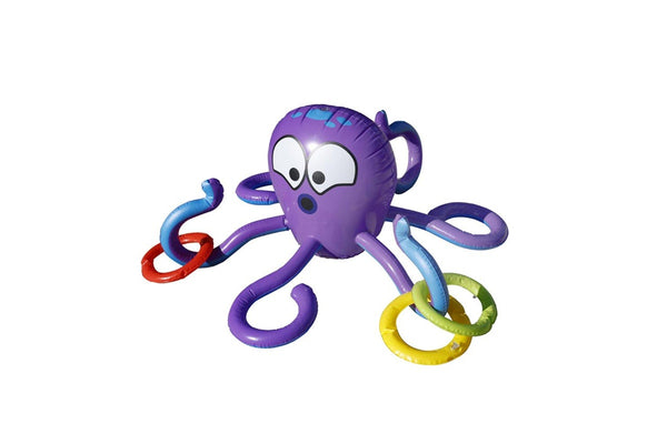 Airtime 90x40cm Octopus Sprinkler & Tossing Game Kids Outdoor Toy w Rings 3y+