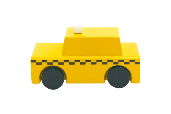 Kiko & gg Kuruma New York Taxi Vehicle Kids Children Play Wooden Toy Yellow 3+