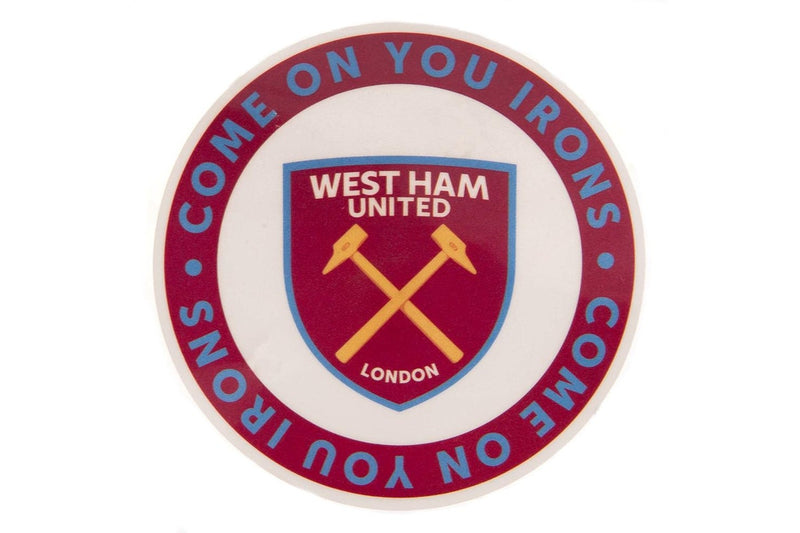 West Ham United FC COYI Crest Car Sticker (Claret Red/Sky Blue) (One Size)