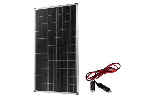 VoltX 160W Solar Panel Fixed + Vehicle Car Cigarette Lighter Plug Socket