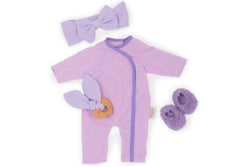 LullaBaby: 14" Outfit - Purple Onesie with Slippers