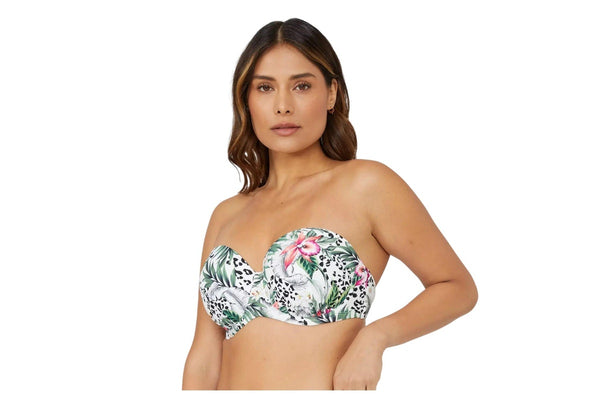 Gorgeous Womens/Ladies Jungle Strapless Bikini Top (Multicoloured) (32F)