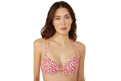 Debenhams Womens/Ladies Ditsy Print Underwired Bikini Top (Red) (36B)