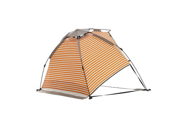 Life! Airlie 240x120cm Beach Outdoor UV Sun Canopy Tent Shelter GRY ORAG Stripe