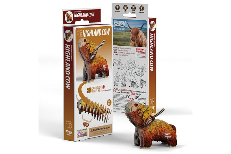 Eugy: Highland Cow - 3D Cardboard Model