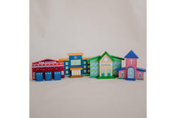 Street buildings set of 4