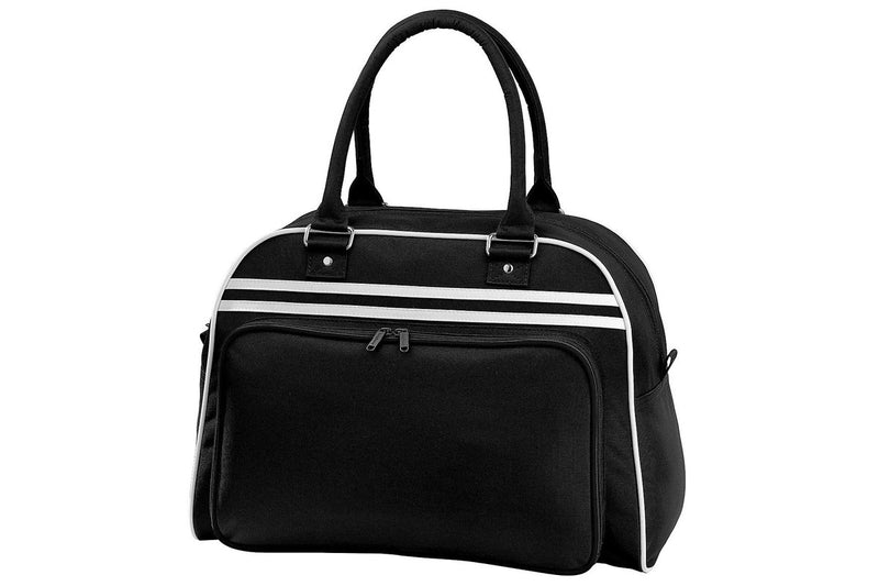 Bagbase Retro Bowling Bag (23 Litres) (Black/White) (One Size)