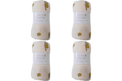 4x LVD Muslin Wrap Lemons Home Nursery Decor Decor Children Baby 100x100cm