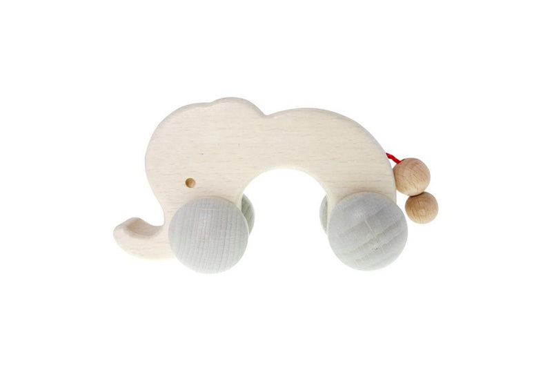 Hess Spielzeug 9cm Wooden Rolli Elephant Toy Baby Children 12m+ Natural Blue