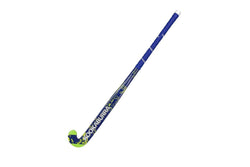 Kookaburra Voltage Wood 28'' Long Mid-Weight Field Hockey Stick Blue Yellow