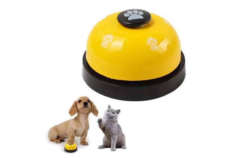 Pet Training Bells Dog Cat Training Equipment Interactive Toy Yellow