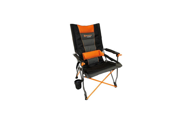 Wildtrak Yamba Solid Arm Lumbar Chair 200Kg Outdoor Camping Hiking 69x109cm