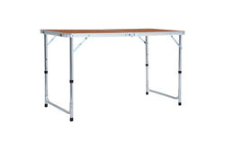 Foldable Camping Table Aluminium 120x60 cm vidaXL