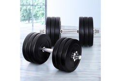 Everfit 35kg Dumbbell Set Weight Plates Dumbbells Lifting Bench