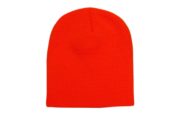 Yupoong Flexfit Unisex Heavyweight Standard Beanie Winter Hat (Blaze Orange) (One Size)