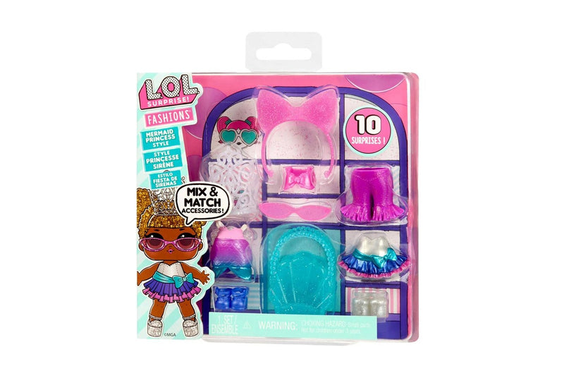 L.O.L. Surprise! Fashion Kids Doll Dress Up Styling Slumber Mermaid Princess 4+