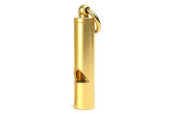 Brass High Frequency Survival Whistle Emergency Tool Gold Round Head Safety Whistles