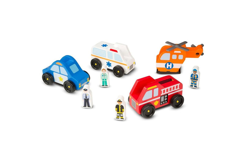 Melissa & Doug Emergency Vehicle Set Kids Childrens Interactive Play Toy 3+