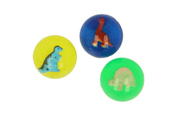 3x Fumfings Novelty Dinosaur Jetball 5cm Bouncy Round Ball Animal Kids 4y+ AssT