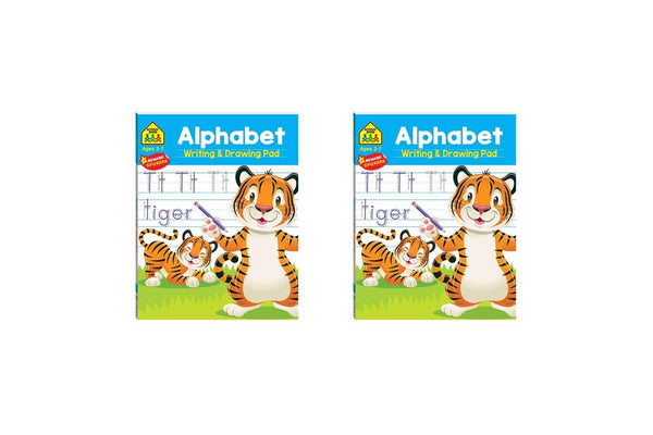 2x School Zone Alphabet Writing and Drawing Exersise Pad Kids Activity 3y+