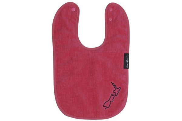 Mum 2 Mum: Kiwiana Wonder Bib - Cerise (Birth - 3 Years)