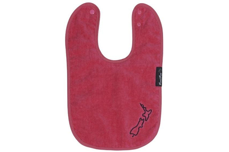 Mum 2 Mum: Kiwiana Wonder Bib - Cerise (Birth - 3 Years)