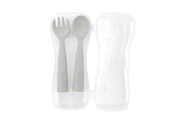 Haakaa: Bendy Silicone Cutlery Set - Suva Grey