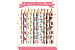 Djeco: Mini Coloured Pencils Aiko (10 Pack)