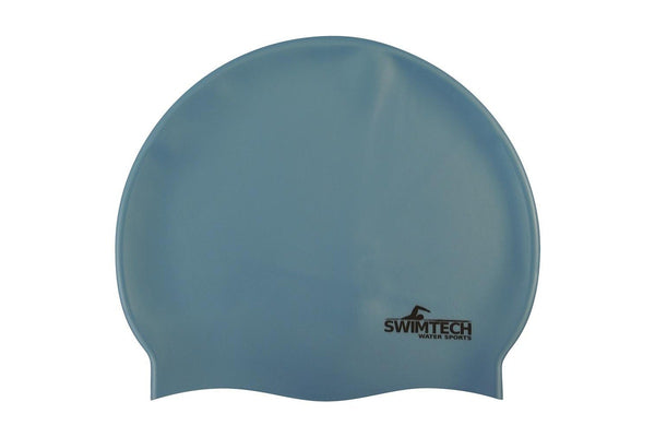 SwimTech Unisex Adult Silicone Swim Cap (Sky Blue) (One Size)