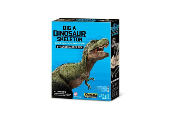 4M KidzLabs Dig a Dinosaur Assemble Play Skeleton T-Rex Kids Learning Toy 8y+