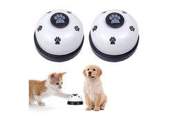 2Pcs Pet Training Bells Dog Cat Training Equipment Interactive Toys White