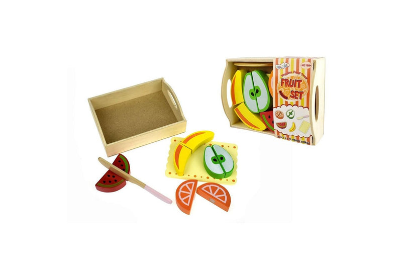 Kaper Kidz Food Cutting Fruit Wooden 15.6cm Non-Toxic Toy Kids Toddler 18m+