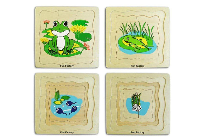 Fun Factory: Wooden Layered Frog Puzzle