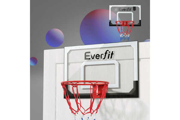 Everfit 23" Mini Basketball Hoop Backboard Door Wall Mounted Sports Kids Black