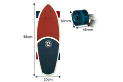 Kryptonics 23-inch Mini Fat Cruiser Board In Liberty Blue