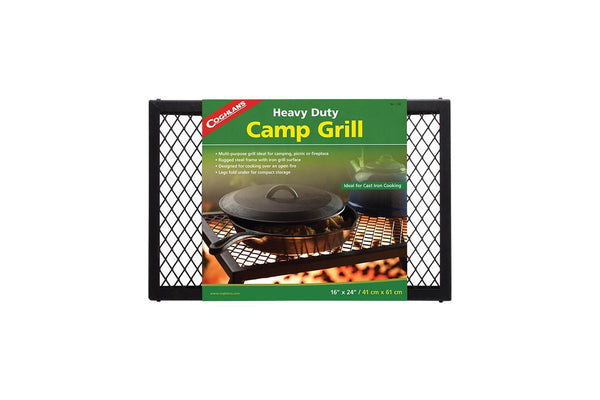 Coghlans 61cm Heavy Duty Camp Grill Camping Campfire for Cast Iron Cookware BLK