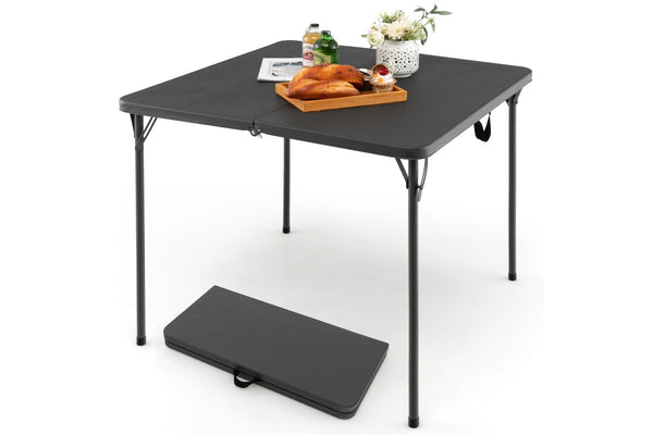 Costway Folding Camping Table Outdoor Portable Desk w/Carry Handle Picnic Hiking Fishing BBQ Grey