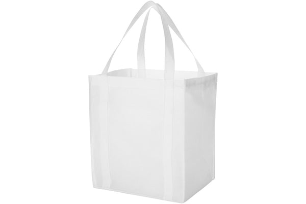 Bullet Liberty Non Woven Grocery Tote (White) (33 x 25.4 x 36.8 cm)