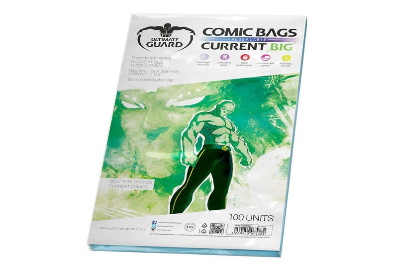 Ultimate Guard Comic Bags BIG Resealable Current Size (100)