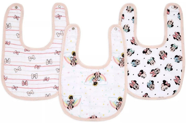 Aden + Anais: Disney Classic Snap Bib Set - Minnie Rainbows (3 Pack)