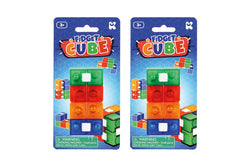 2x Fumfings 14cm Fidget Coloured Cube Kids Fun Play Sensory Educational Toy 3y+