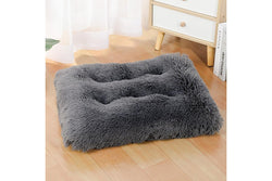 Zoomies Posh Plush Kennel Mat - Large Dark Grey 109cm