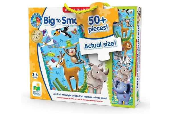 The Learning Journey: Long and Tall Puzzles - Big to Small Animals